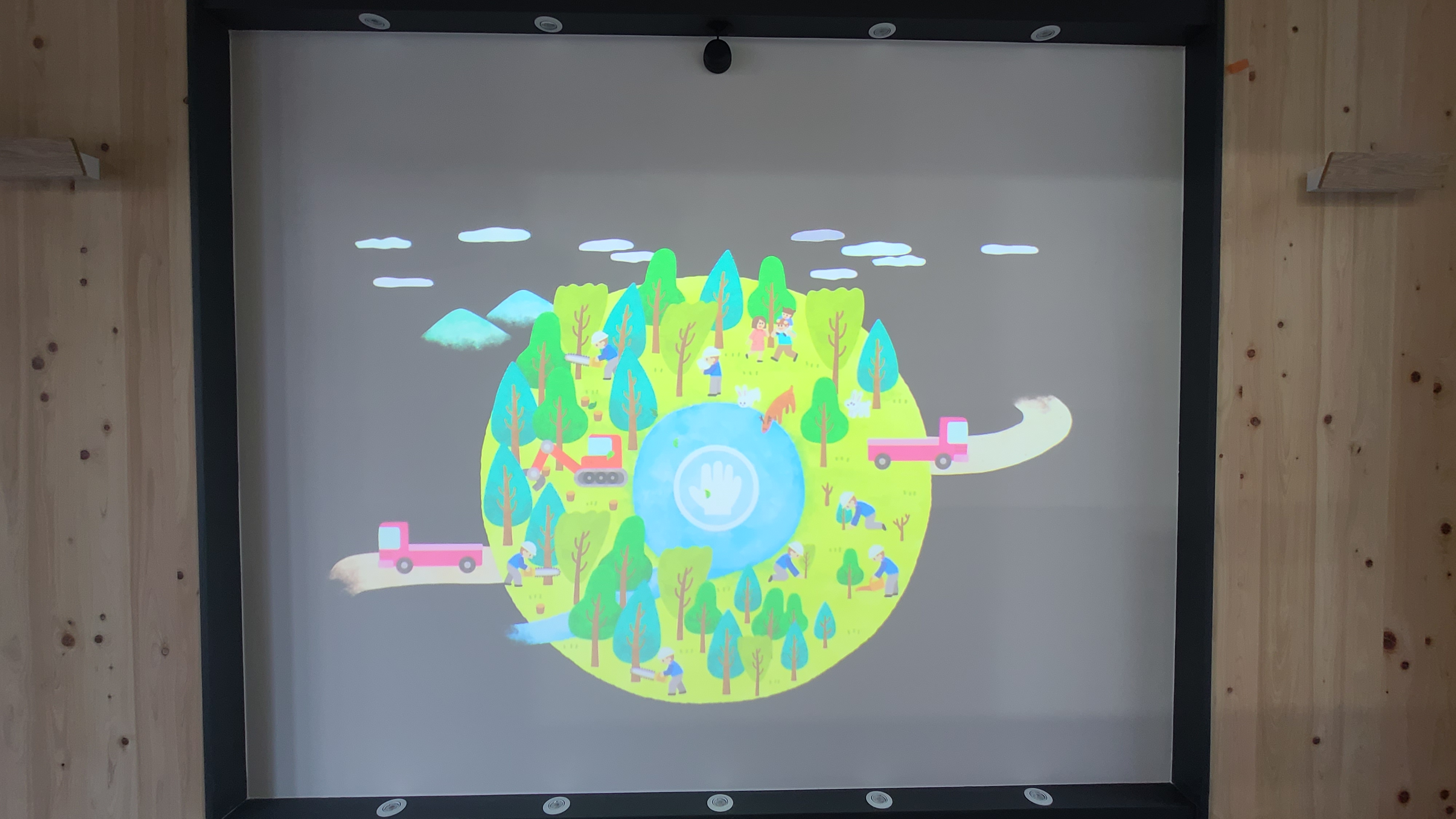 テーマパーク展示館センサー連動